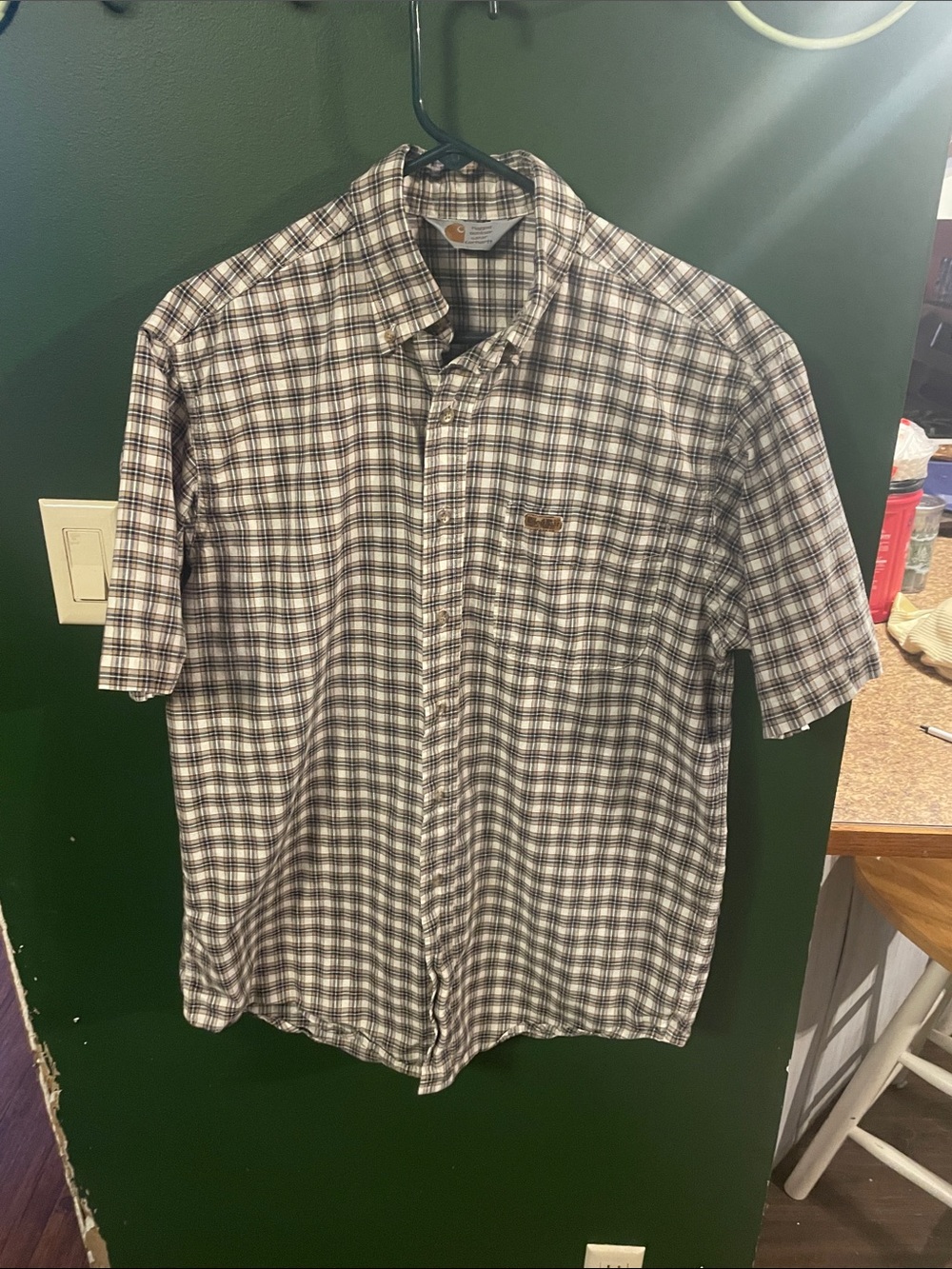 Vintage Carhartt Plaid Men’s Shirt “Rugged Outdoor Wear” Size Large